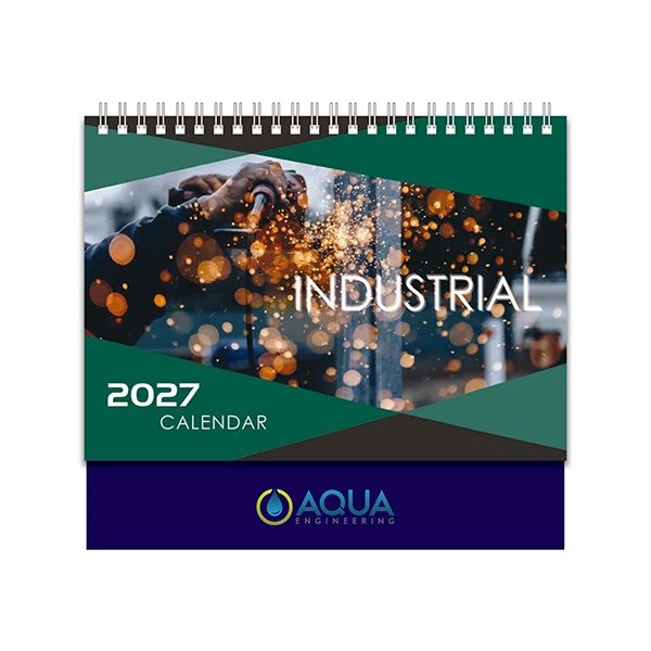 Industrial Wire-O Desk Calendar 2026