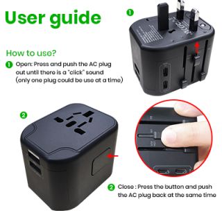 INNOV Travel Adapter 2 Type-C + 2 USB Smart Charger 05