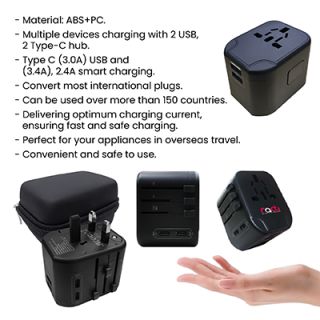 INNOV Travel Adapter 2 Type-C + 2 USB Smart Charger 09