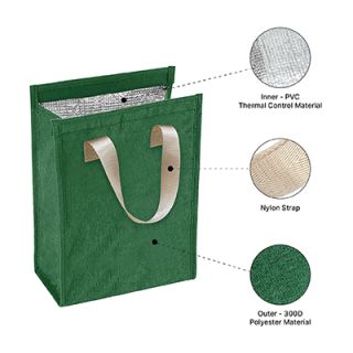 Insulated Thermal Polyester Lunch Cooler Bag - L 03