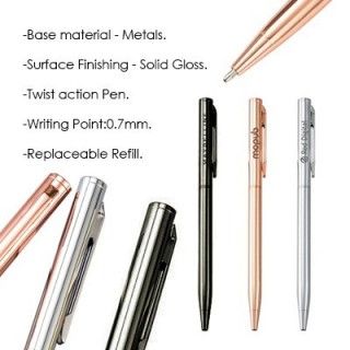 IRIS Twist Metal Slim Ball Pen 07