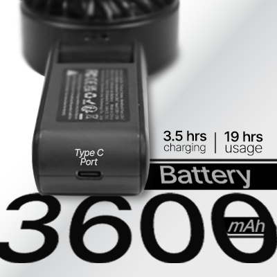 JISULIFE Handheld Mini Fan Life 7 – 3600mAh 05
