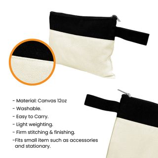 JIWA Canvas Zippered Pouch Travel Organizer - 12oz 08