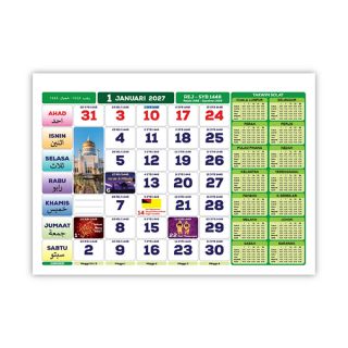 Kalendar Islam Wire-O Desk Calendar 2027 03
