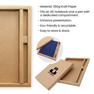 KRAFT Notebook with Pen Gift Box 06