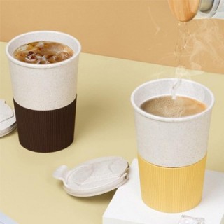 LATTE Eco-Wheat Tumbler with Silicone Holder - 350ml 05