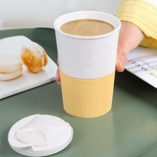 LATTE Eco-Wheat Tumbler with Silicone Holder - 350ml 06