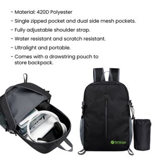 LIGHT Hiking Foldable Backpack with Pouch 08