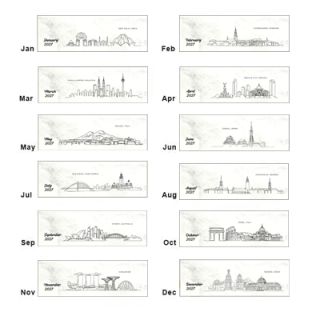 Linear Journey Calendar 2027 04