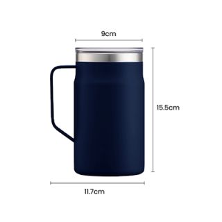LOCK Stainless Steel Mug with Cover - 650ml 08