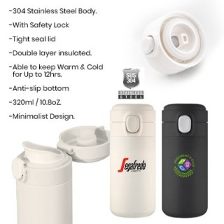 LUNA Mini Stainless Steel Thermos Flask - 320ml 12