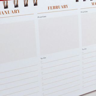 Luxestyle Wire-O Desk Calendar 08
