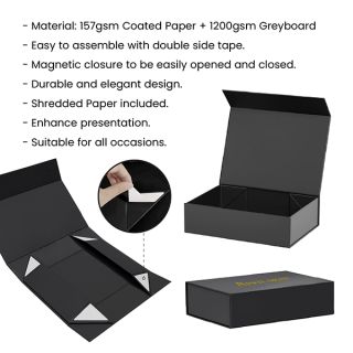 Magnetic Lid Gift Box with Shredded Paper 07