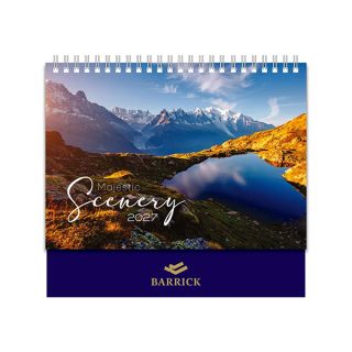 Majestic Scenery lll Wire-O Desk Calendar 2027 01