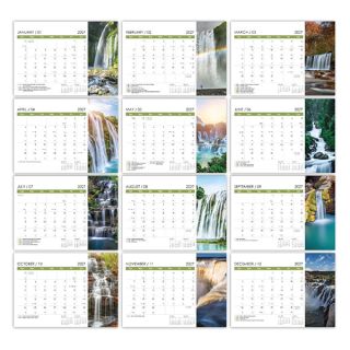 Majestic Waterfall ll Wire-O Desk Calendar 2027 04