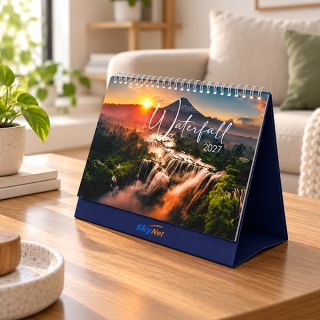 Majestic Waterfall ll Wire-O Desk Calendar 2027 02