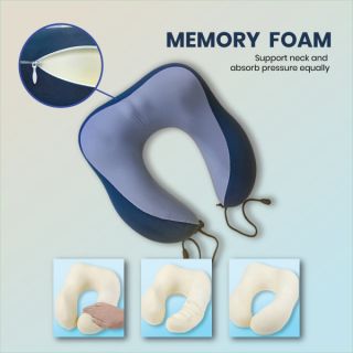 MEMORY Foam Travel Pillow with Flight Pouch 06