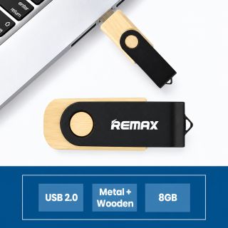 Metal Swivel Black Wooden USB Flash Drive - 8GB 06