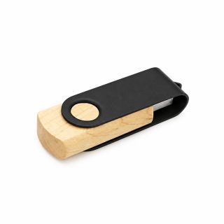 Metal Swivel Black Wooden USB Flash Drive - 8GB 03