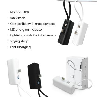 MIKA 2-in-1 Mini Fast Charging Power Bank - 5000mAh 08