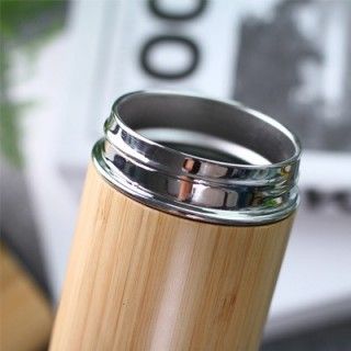 Mini Bamboo Premium Stainless Steel Thermos - 350ml 04