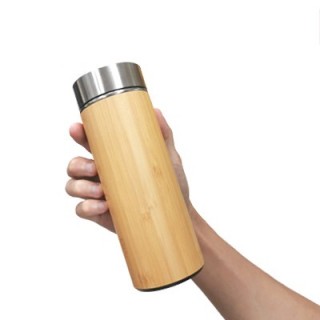 Mini Bamboo Premium Stainless Steel Thermos - 350ml 07