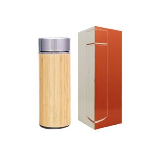 Mini Bamboo Premium Stainless Steel Thermos - 350ml 09