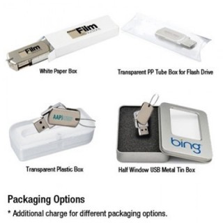 Mini Metal Swivel USB flash drive with HP Strap - 8GB 09