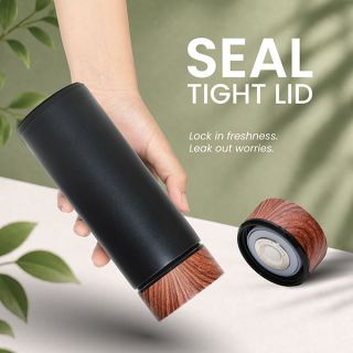 MINI Premium Thermos Flask with Wood Lid - 350ml 05