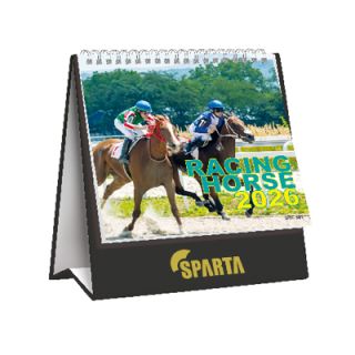 Mini Racing Horse Desk Calendar 2026 01