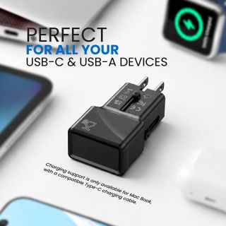MINI Travel Adapter PD25W 1 USB-C + 1 USB-A Charger 03