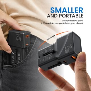 MINI Travel Adapter PD25W 1 USB-C + 1 USB-A Charger 06