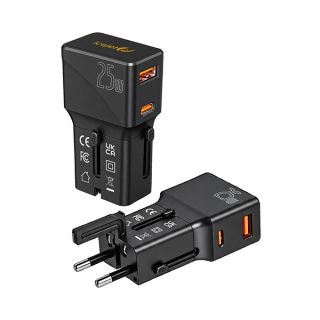 MINI Travel Adaptor 25W 1 USB-A + 1 USB-C Charger