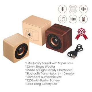 Mini Wooden PURE Sound Bluetooth Speaker - 800mAh Battery 05