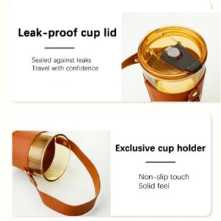 MONTE 3 Premium Color Glass Mug with PU Sleeve - 450ml 07