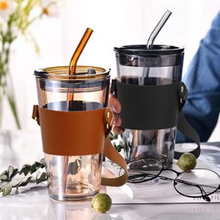 MONTE 3 Premium Color Glass Mug with PU Sleeve - 450ml 02