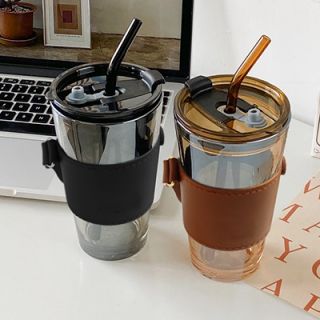 MONTE 3 Premium Color Glass Mug with PU Sleeve - 450ml 04