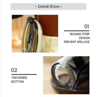 MONTE 3 Premium Color Glass Mug with PU Sleeve - 450ml 06