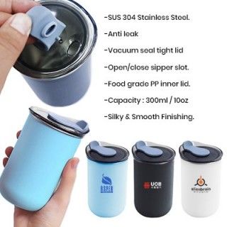MUGG Stainless Steel Mug with Top Lid - 300ml 12