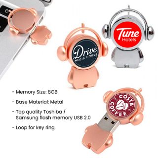 MUSICMAN USB Flash Drive with Key Chain - 8GB 08