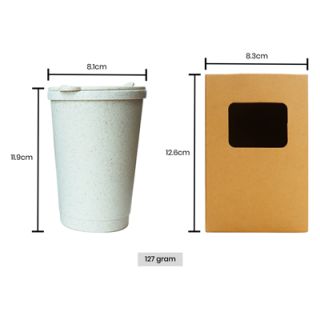 Natural Eco-Wheat Tumbler - 300ml 09