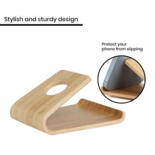 Natural Wooden Smartphone Stand 05