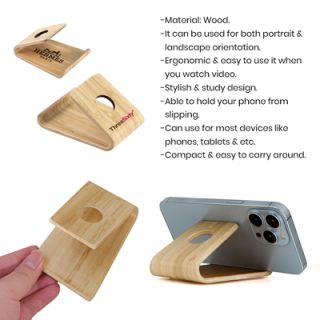 Natural Wooden Smartphone Stand 09