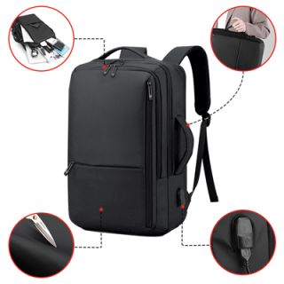 NERO 2 Way Travel Laptop Backpack with USB Port 09