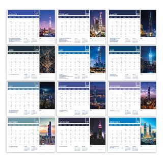 Nightscape lll Wire-O Desk Calendar 2027 04