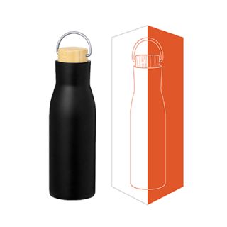 OPPA Double Wall S.Steel with Bamboo Cap Handle - 450ml 05