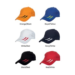 OS Baseball Cotton Brush Cap 200g 6 Panel with Stripe