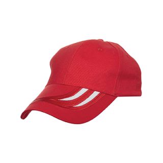OS Baseball Cotton Brush Cap 200g 6 Panel with Stripe 04
