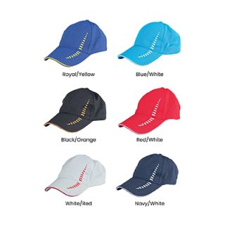 OS Baseball Sandwich Peak Polyester Cap 150g 6 Panel with Stripe 02