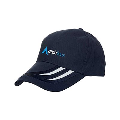 OS Baseball Cotton Brush Cap 200g 6 Panel with Stripe